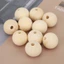 FANSIN 100 Chiếc Hạt Gỗ Thủ Công Khoan Sẵn, Đường Kính Màu Gỗ 20 Mm Quả Cầu Gỗ Rời Chưa Hoàn Thành, Đường Kính Lỗ 5 Mm Đồ Trang Sức DIY