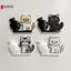 Bình đẩy mèo Nam châm tủ lạnh Trang trí nội thất Nam châm tủ lạnh Bộ sưu tập mèo Whisker Hộp tưởng niệm Trang trí văn phòng tại nhà để làm quà tặng VN