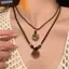 Bluelover Mới Phong Cách Trung Quốc Đính Hạt Camellia Hoa Hòa Bình Bule Mặt Dây Chuyền Nelace Áo Len Dây Chuyền Nelace Trang Sức Quà Tặng Mới