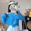 Khung Ảnh Mùa Hè Chấm Bi In Áo Sơ Mi Dài Tay Nữ Mỏng Thoáng Khí Rời Phù Hợp Với Hàng Đầu Phong Cách Trang Phục Văn Phòng VN