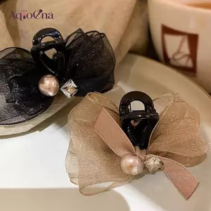 AqToCna Thanh Lịch Nơ Kẹp Tóc Cho Nữ Bé Gái Nơ Ngọt Ngào Barrettes Thời Trang Móng Vuốt Tóc Nhỏ Đa Năng Phụ Kiện Tóc Quà Tặng AqToCna