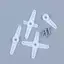 Bộ 5 servo Sừng Cánh Tay Thay Thế Bộ Phận Nhựa Thân Thiện Với Môi Trường Cho SG90 RC Động Cơ servo DIY RC Xe Mô Hình Sửa Đổi Các Bộ Phận