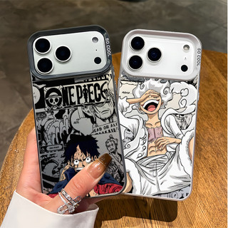 Dành cho iPhone 17 Pro Max 16 Pro / 15 14 13 12 11 XS Max "Gear 5 Luffy" Vỏ điện thoại mờ cứng / iPhone 12 11 X Xr 7 8 SE Vỏ mềm chống sốc Vỏ iPhone