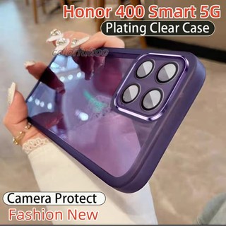 Vỏ màu trơn siêu mỏng cho Honor 400 Smart 5G Honor400Smart 2025 Vỏ điện thoại silicon chống sốc đi kèm với ốp bảo vệ Camera Ốp lưng TPU mềm