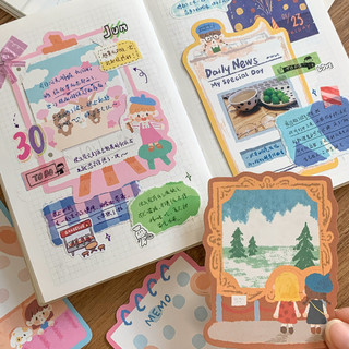 Zhuo Dawang Notes [Dòng tranh sơn dầu] Nhật ký ngày nay Lịch để bàn Đối tác Vật liệu sổ tay trang trí hình đặc biệt