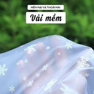 ￼Bộ quần áo mưa nhựa dẻo họa tiết Hoa Tuyết chống thấm tốt