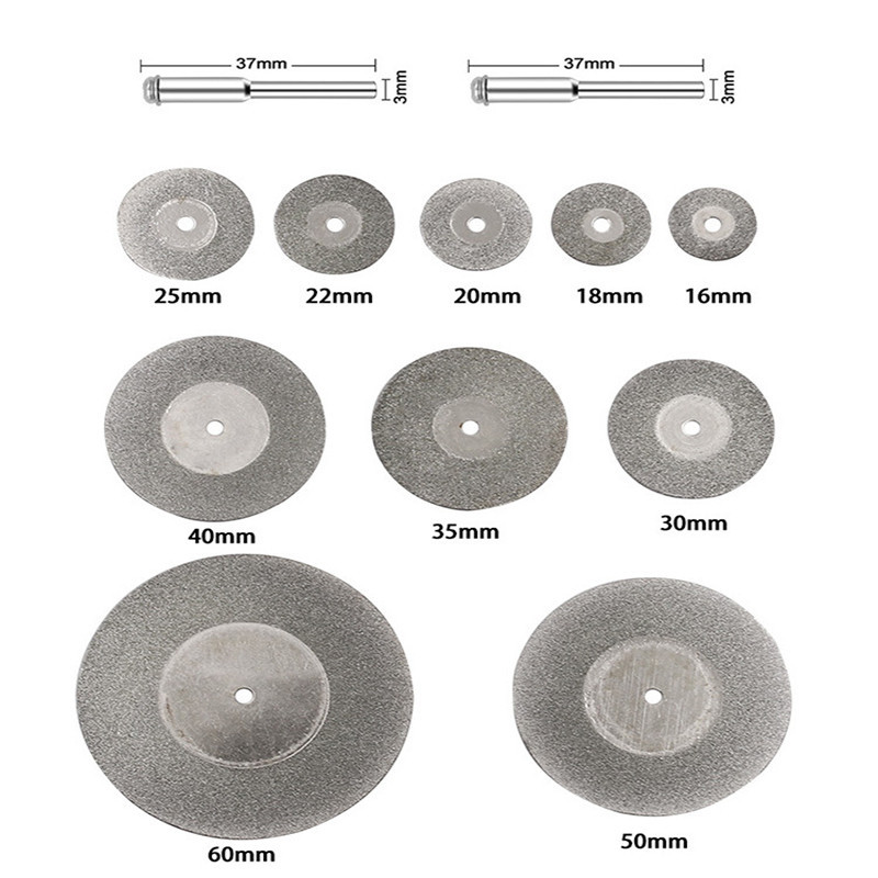 【COD】Set 10 Lưỡi Cắt Kim Cương – Dùng Cho Máy Mài, Khoan Cắt Gỗ, Gạch, Kim Loại Chính Xác
