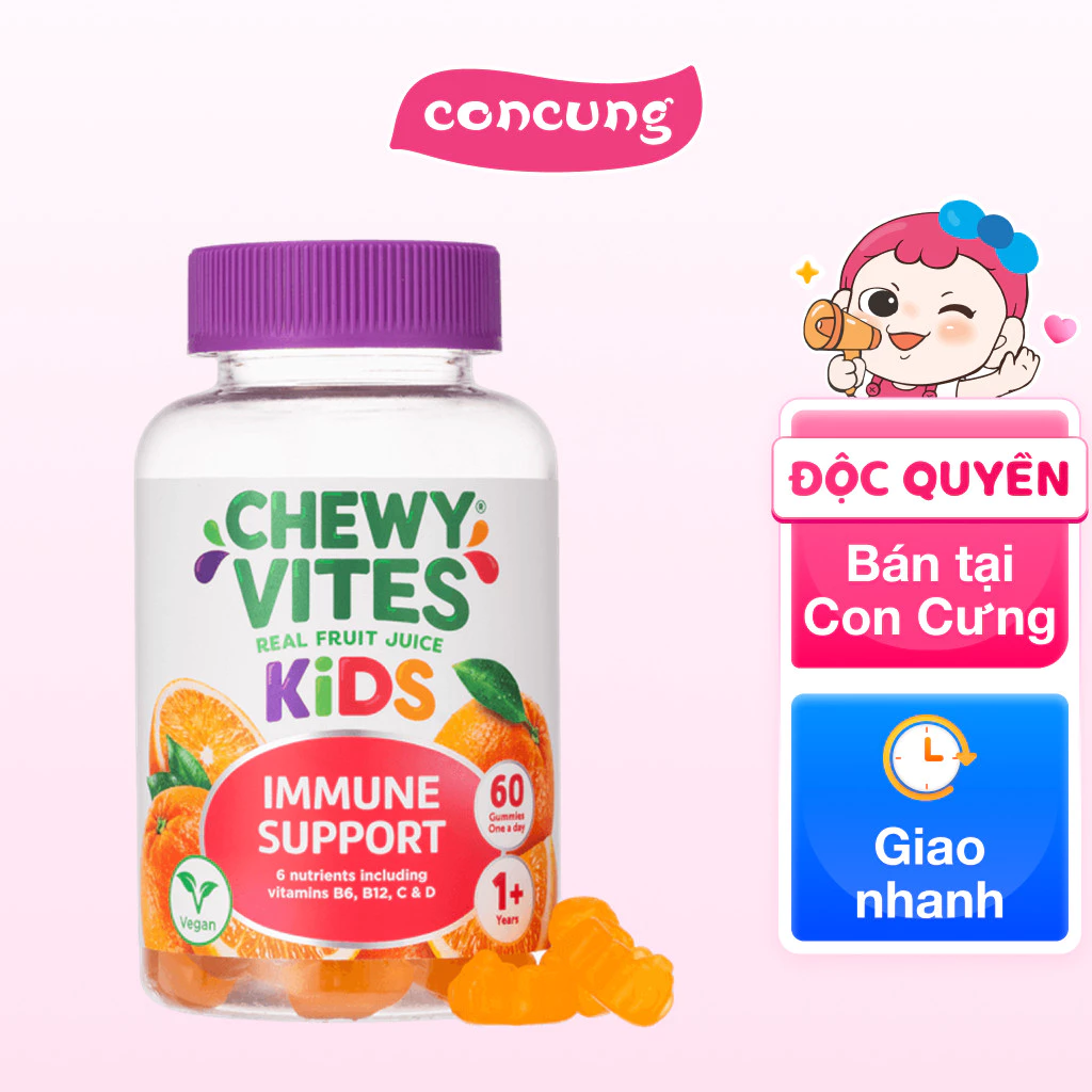 Thực phẩm bổ sung CHEWY VITES KIDS IMMUNE SUPPORT