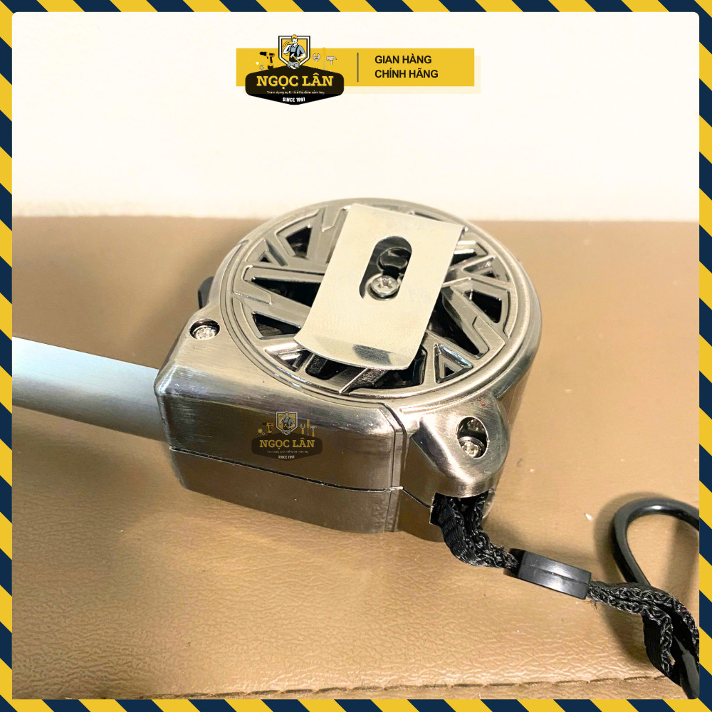 [Hạn chế gỉ] Thước cuộn thép Rhino 5m bản 25mm inox chống nước vỏ nhựa cao cấp