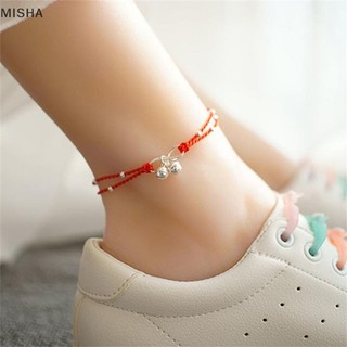 Misa Vòng Chân Nữ Đơn Giản Retro Phong Cách Dân Tộc Gợi Cảm Sinh Viên Phiên Bản Hàn Quốc Của Mắt Cá Chân Dây Đỏ