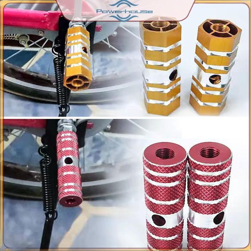 ĐIỆN 2 Chiếc Nhôm M TB Xe Đạp Một Xe Đạp Chống Trơn Trượt Phía Trước Phía Sau Một Xle Chân Chốt Socle Để Chân Bàn Đạp Phụ Kiện Xe Đạp.