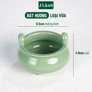 Bát Nhang Trầm Hương 3 Lành Bằng Sứ Cao Cấp Màu  Phong Thủy Trang Trí Bàn Thờ Dâng Hương