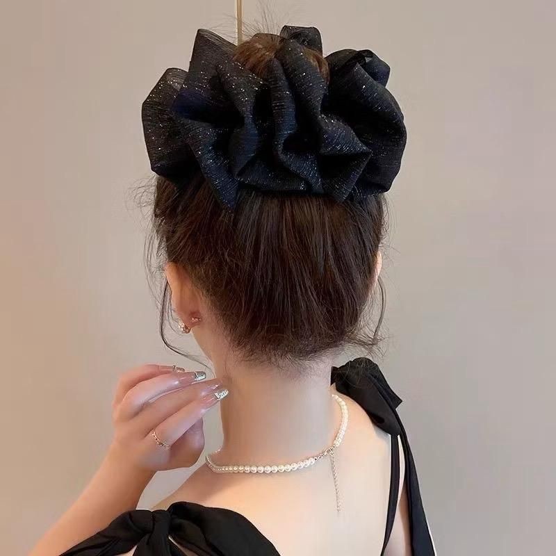 Kẹp Tóc Nhún Phồng Búi Củ Tỏi Hot Hit Phong Cách Hàn Quốc Cho Nữ