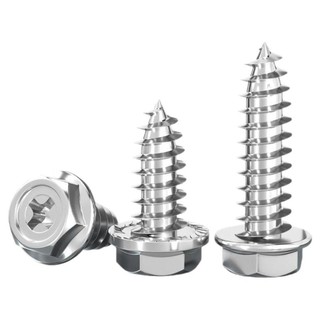 (Thép không gỉ 304 Mặt bích sáo chéo Mặt lục giác Vít tự khai thác đuôi có vít gỗ đệm M3 / M4 / M5 / M6 / M8 / M10