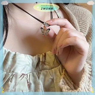 ZMONH Phong Cách Trung Hoa Thời Trang Retro Dây Vòng Cổ Hoa Mặt Trăng Khóa An Toàn Mặt Dây Chuyền Vòng Cổ Nữ Vintage Trang Sức