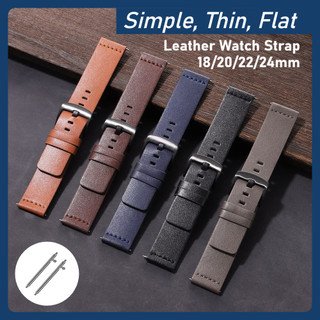 Dây đeo đồng hồ bằng da thật đơn giản cho đồng hồ thông minh 18mm 20mm 22mm 24mm Dây đeo đồng hồ phát hành nhanh cho nam nữ Dây đeo đồng hồ thay thế vòng tay