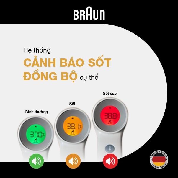 [QUÀ TẶNG KHÔNG BÁN] Nhiệt kế hồng ngoại đo trán Braun BNT400WE chuyên biệt cho từng độ tuổi