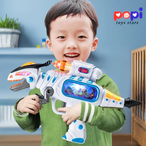 Súng Đồ Chơi T-Rex Khủng Long – Hiệu Ứng Âm Thanh, Ánh Sáng, Rung & Móng Vuốt Xoay