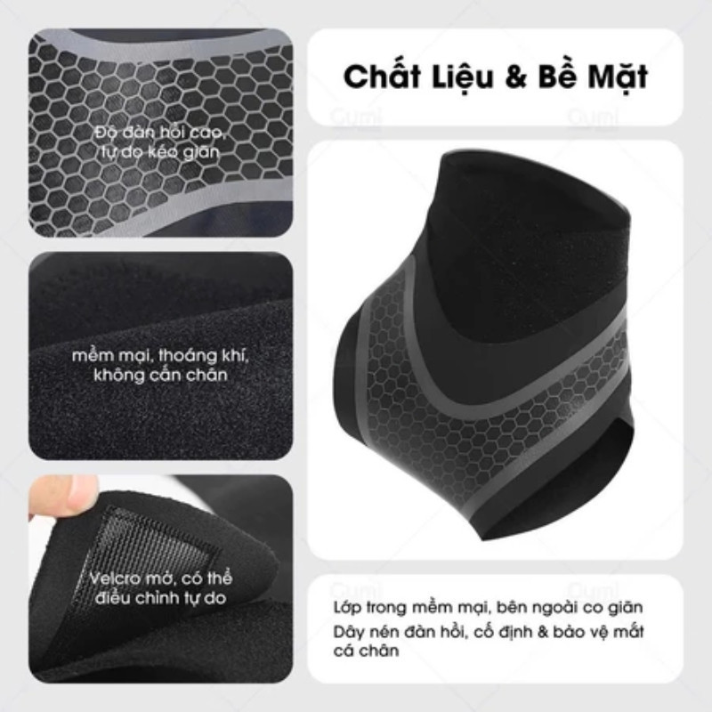 Set 2 Đai Bảo Vệ Mắt Cá Chân Thoáng Khí, Thiết Kế 3D Ôm Sát, Ngăn Chấn Thương, Cho Bóng Đá & Chạy Bộ
