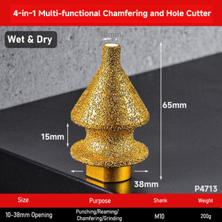 4 Trong 1 Máy Mài Góc Gạch Đá – Chamfer Kim Cương + Cắt Khoan Lỗ, Dụng Cụ Sửa Chữa Đá Granite
