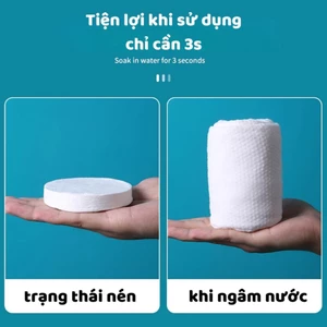 KHĂN NÉN TẮM DU LỊCH COTTON CỠ LỚN 140X70CM DÀY DẶN GỌN NHẸ - Khăn Tắm Dùng Một Lần Tiện Lợi, Khăn Du Lịch