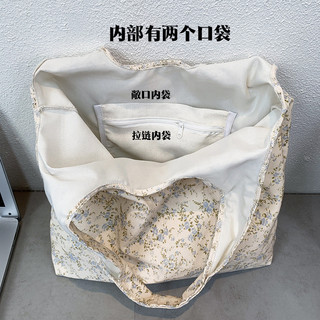 Phong cách Hàn Quốc cổ điển tranh sơn dầu nhỏ vải canvas vai tote túi vest dung tích lớn