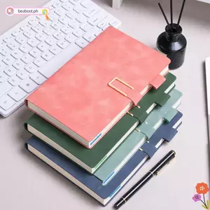 BEABOUT Sổ tay khóa từ tính, Họa tiết hươu Khóa từ tính Sổ tay da PU, Hộp đựng bút Nhật ký viết bằng da PU