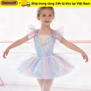 ESSENCEH Ballet Tutu, Đầm múa ba lê trẻ em hiện đại phồng, Đầm dự tiệc thời trang Đầm công chúa Sequin khiêu vũ
