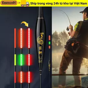 ESSENCEH Phao nhẹ, Đèn báo ống trôi trượt Phao câu cá điện tử, Đuôi dài 2 phao nhẹ Strike Rock Câu cá ban đêm