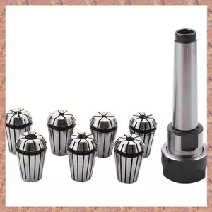 1 bộ MT2 ER20 M10 MTB2 Collet Chuck Morse#2 Dụng cụ cônHolder + 7 thanh nối dài phay CNC lò xo (R F C V)