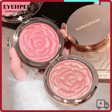 Phấn má hồng dập nổi EYEHPEE, Phấn má hồng họa tiết hoa sắc tố cao, Bảng phấn má hồng lấp lánh lâu trôi Trang điểm làm sáng da