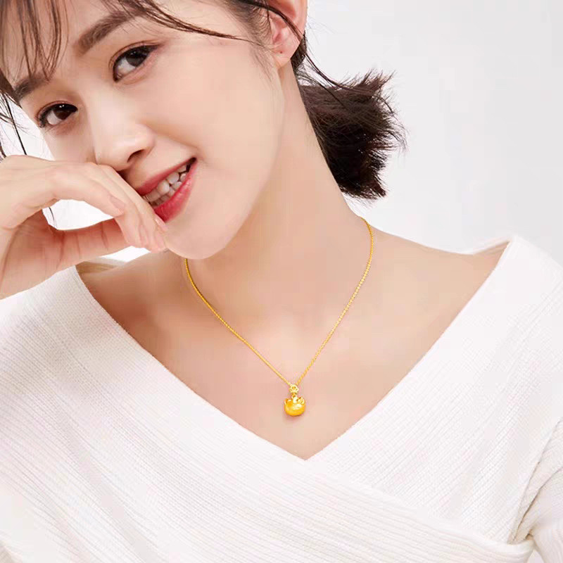 Vòng cổ mặt dây chuyền vương miện Hello Kitty dễ thương và ngọt ngào