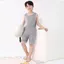 Bộ Áo Modal Trẻ Em Lớn Trẻ Em Homewear Bộ Đồ Ngủ Bé Trai Mỏng Ice Silk Cha Mẹ-Con Không Tay Bé Trai
