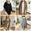 BRABRAA Dệt Kim Dày Ấm Poncho, Khăn Choàng Pashmina Dày Ấm Áp, Không Tay Có Nút Thường Ngày Nữ Đeo Vai Thu Đông