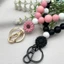 Móc khóa hình hoa crochet nhiều màu - Phụ kiện trang trí túi xách / chìa khóa