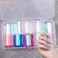 FAVORITEGOODS Dán Móng Tay Nghệ Thuật, Giấy Thủy Tinh Ánh Sáng Aurora Giấy Dán Móng Tay, 10 Cuộn Mảnh Chuyển Đề Can DIY Làm Móng Tay