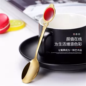 Thìa Cà Phê Inox Thìa Tráng Miệng Thìa Pha Thìa Hộ Gia Đình Sáng Tạo Kem Thìa Trà Sữa Gia Vị Thìa Tròn 6.15