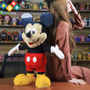 Tương Thích Cao Khối Xây Dựng Đồ Chơi Chuột Mickey Ni Chuột Giáo Dục Bé Trai Bé Gái Hạt Mini Lắp Ráp Xếp Hình Quà Tặng Buil