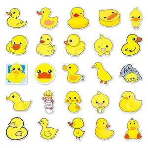 50 Tờ Động Vật Dễ Thương Vịt Vàng Nhỏ Hoạt Hình Dán Sáng Tạo Hành Lý Notebook Xe Chống Thấm Nước Trang Trí Dán 26.6.12