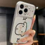 Ốp lưng iPhone Họa tiết da mạ Kính họa tiết cún con iPhone 17 16 15 14 13 12 11 Pro Max Plus Max