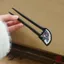 WHX-Hairpin [Cuộn quạt mẫu đơn] Kẹp tóc không phải kiểu Âu Kẹp tóc cổ Hốc Trung Quốc Thiết kế độc đáo Kẹp tóc