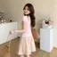 Bộ đồ nhỏ xinh xắn mùa hè dành cho nữ Áo thun ngắn tay có dây dáng ôm đẹp Váy hoa