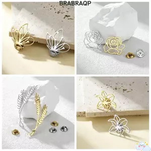 Trâm Cài BRAA, Bướm Hoa Hồng Lúa Mì Tai Frangipani Trang Sức Phụ Kiện Kim Loại Chân, Thanh Lịch Thép Không Gỉ Ve Áo Chân Quà Tặng