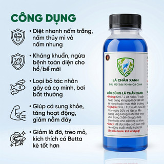 Mua 10 tặng 2 - LÁ CHẮN XANH Hỗ Trợ Chăm Sóc Betta, Guppy, Molly, Cá Vàng Và Nhiều Loại Cá Cảnh Khác