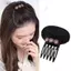 DELMER Puff Hair Head Cushion, Miếng bọt biển vô hình DIY Dụng cụ tạo kiểu tóc, Kẹp tóc lấp lánh Phụ kiện tóc bện Bun Bump It Up Volume Hair Base Girl