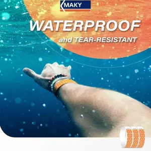 MAKY 50 / 100 Chiếc Dây Đeo Tay Giấy Ngôi Sao Neon Vòng Tay Sự Kiện Dùng Một Lần Chống Rách Cho Buổi Hòa Nhạc, Lễ Hội, Tiệc, Ngày Lễ VN