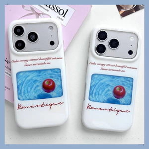 Ốp Cho iPhone 17PM 16 Pro Max 15 14P 13 Apple Độc Đáo Trong Họa Tiết Bể Bơi IMD Craft Trắng Chống Sốc TPU Mềm Chống Trầy Xước Chống Bụi Bẩn Vỏ Điện Thoại Vỏ Bảo Vệ