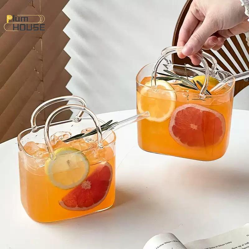 PlumHOUSE Di Động Ngộ nghĩnh Trái Cây Cốc Thủy Tinh Cho Cotails Túi Xách Kính Hình Cho Du Lịch Dã Ngoại Thanh Đảng VN