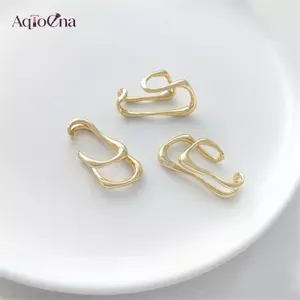AqToCna Punk Kim Loại Hai Lớp Tai Vòng Đeo Tai Nữ Không Xuyên Đường Hình Học Bông Tai Quấn Tai Kẹp Trang Sức Hợp Thời Trang Đảng AqToCna