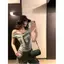 Áo thun ngắn tay sọc màu xám phong cách Hot Girl Summer Slim @
